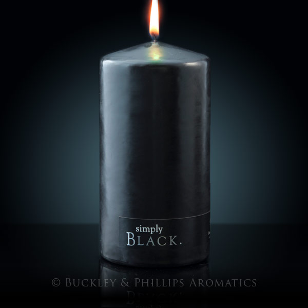 Candle - Simply Pillar - Black Large