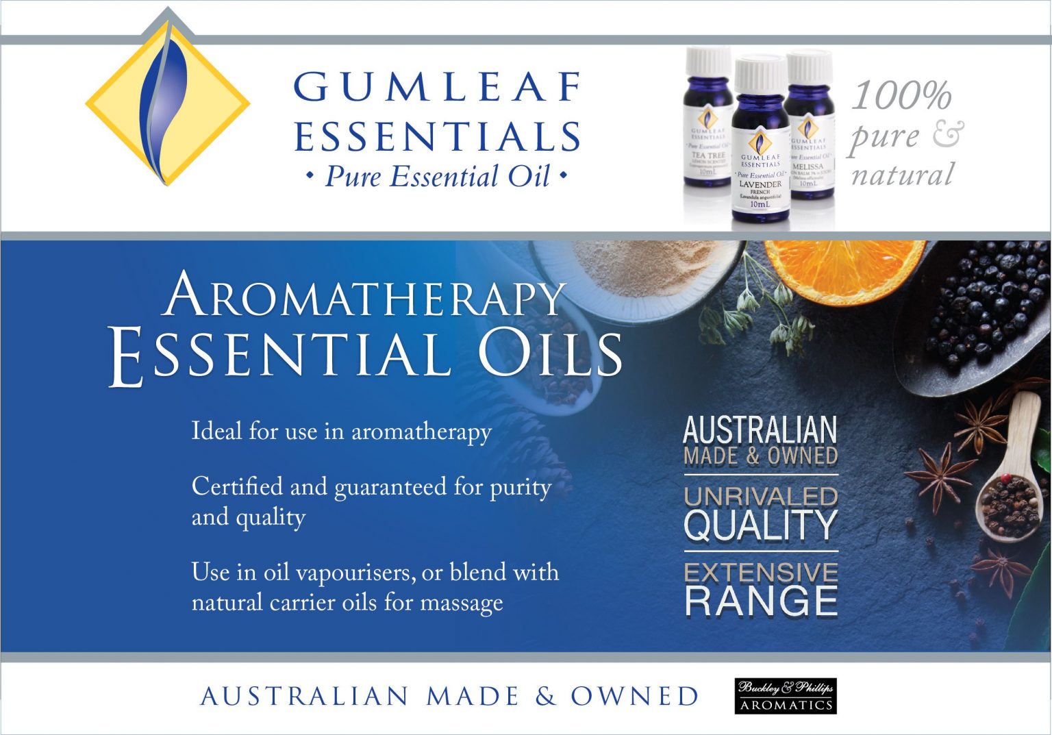 POS Gumleaf Essential Oil A3 Poster Giftware Agencies